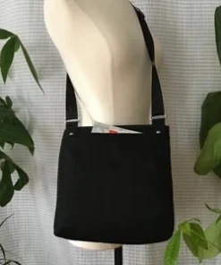 Highway Buzz Bags NICO - Small Nylon Multi-Pocket Bag | BLACK | Adjustable Cross-Body Strap