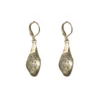 Tat2 Designs Jewelry Gold Teardrop Crystal Impression Earrings