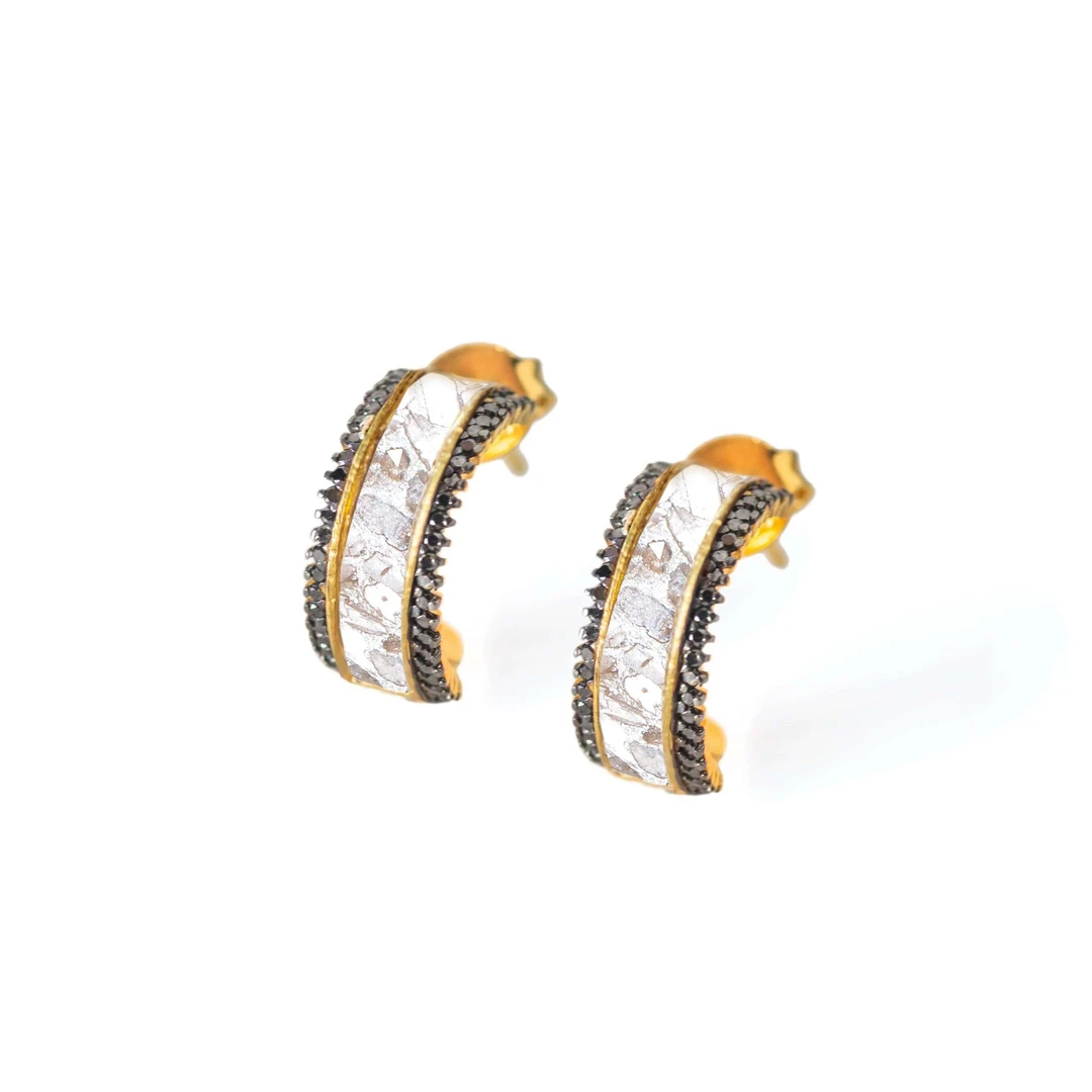 Shana Gulati Jewelry Lina Hoops Pave Black Diamond 3 Shana Gulati Jewelry Lina Hoops Pave Black Diamond