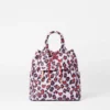 MZ WALLACE Small Metro Convertible Backpack Heart Leopard Bags