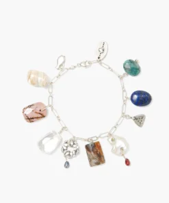 Chan Luu Multi Stone Silver Charm Bracelet Jewelry